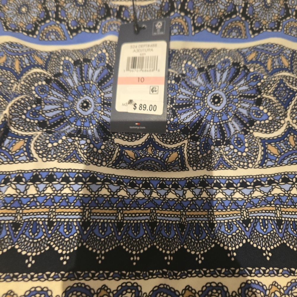 Blue Patterned Dress - Picture 2 of 2